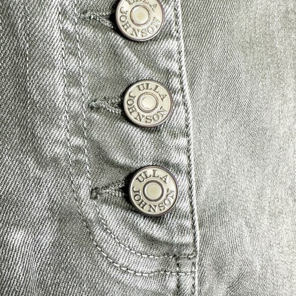 Ulla Johnson Kingston Army Green High Rise Pegged Crop Jeans size 2 - Picture 8 of 13